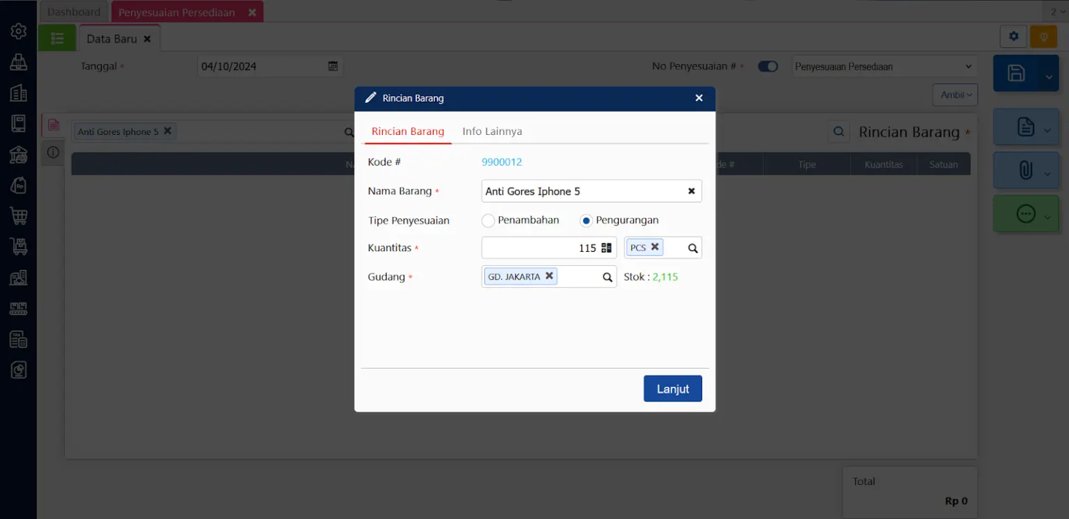 membuat penyesuaian persediaan